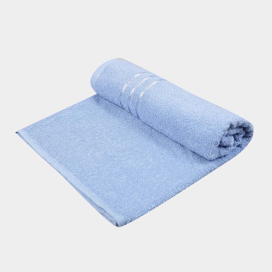 360 GSM Blue Cotton Bath Towel, , large image number null