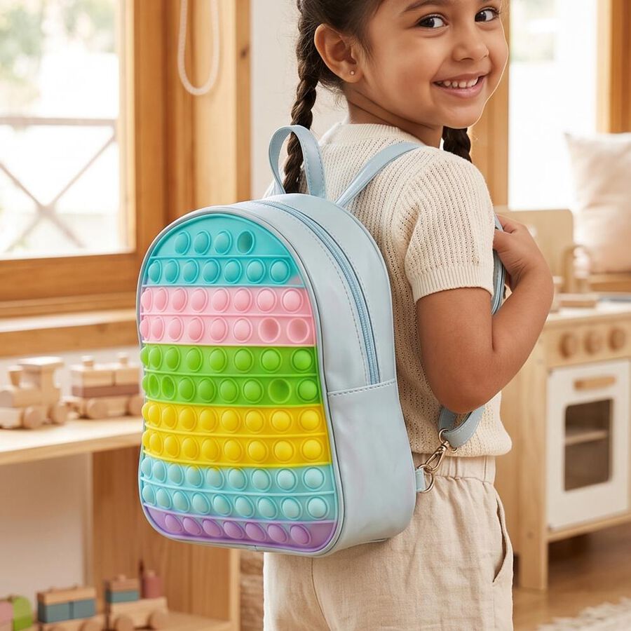 Blue Nylon/Polyester Bag, , large