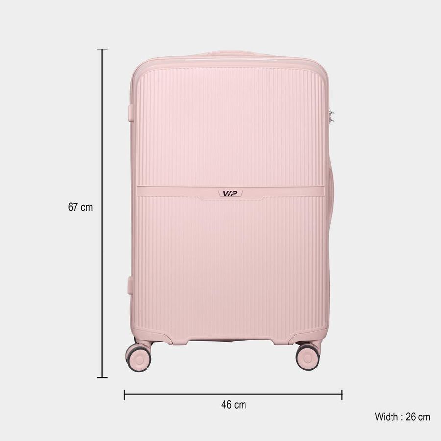 8-Wheel Light Pink Polycarbonate Hard Case Trolley, Medium, , large image number null