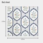120 GSM Grey Microfiber Double Bedsheet With Pillow Cover, , small image number null