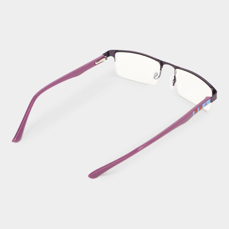 Clear Glass Plastic Half Rim Frame - Color May Vary, , large image number null