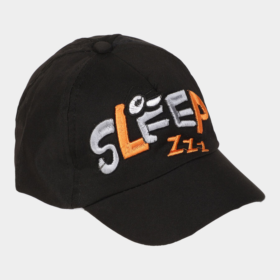 Kids' Black Canvas Cap, , large image number null