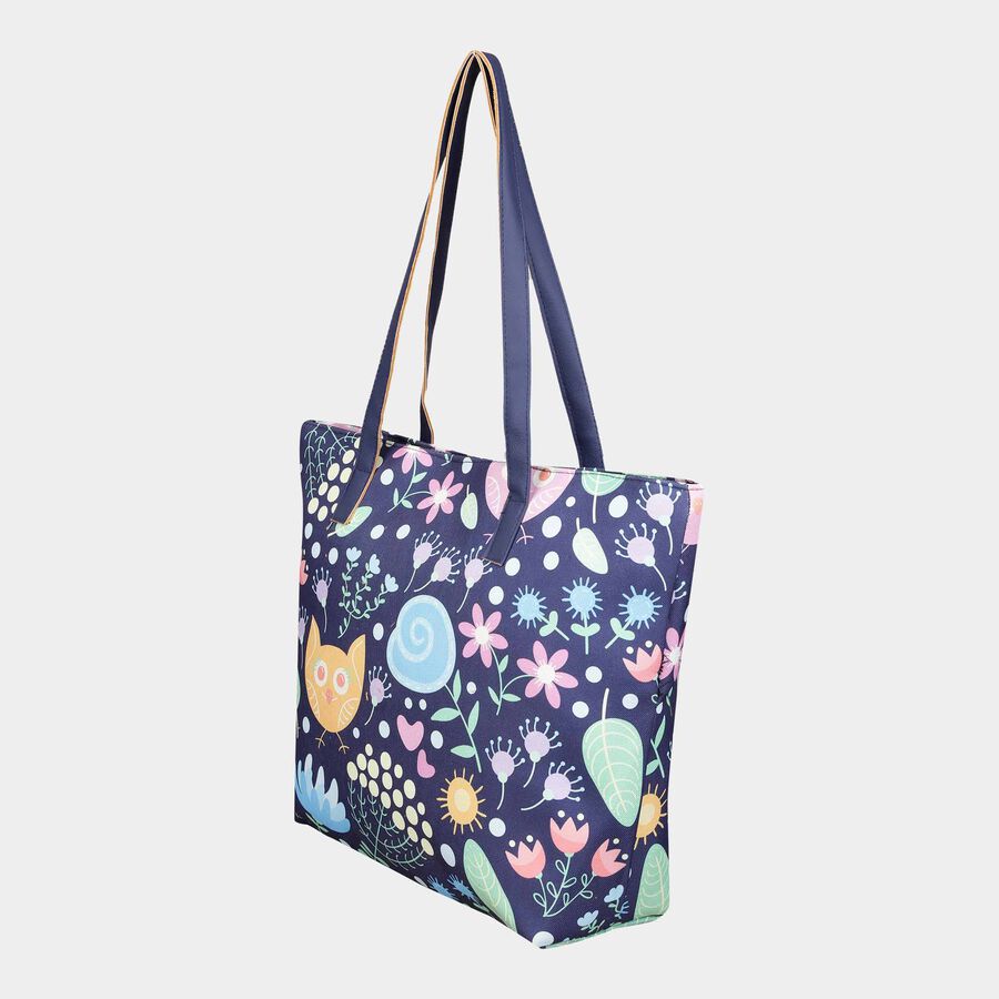 Women's Printed Canvas Shopping Bag, Medium, , large image number null