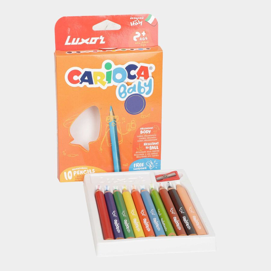 Plastic, Colour Pencil, 24.46 cm X 0.51 cm X 40.61 cm, 3+ Years - Colour/Design May Vary, , large image number null