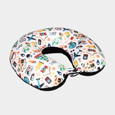 White Memory Foam Neck Pillow