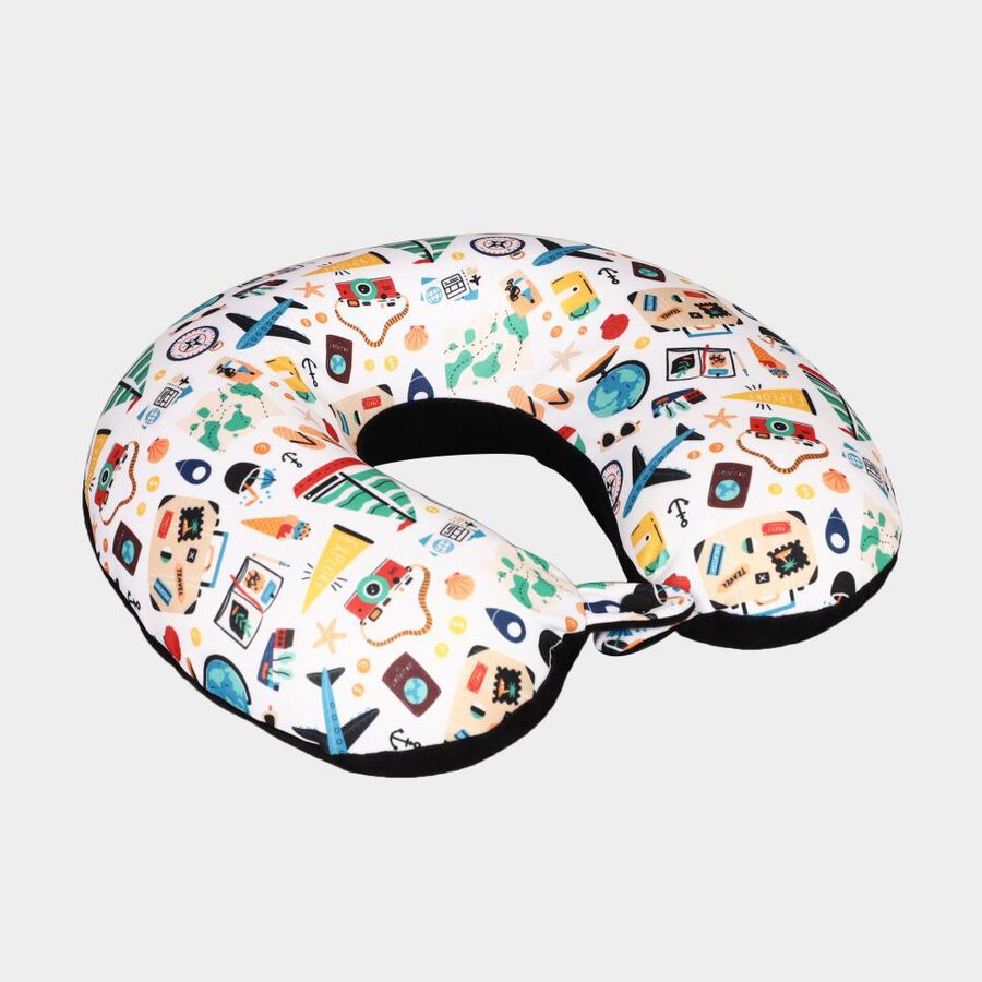White Memory Foam Neck Pillow, , large image number null