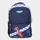Stylish Blue School Bag with Car Graphic, , small