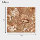 120 GSM Brown Polyester Double Bedsheet, , small image number null