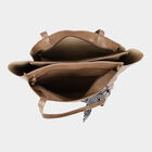 Women's Beige Polyurethane Tote Bag, , small image number null
