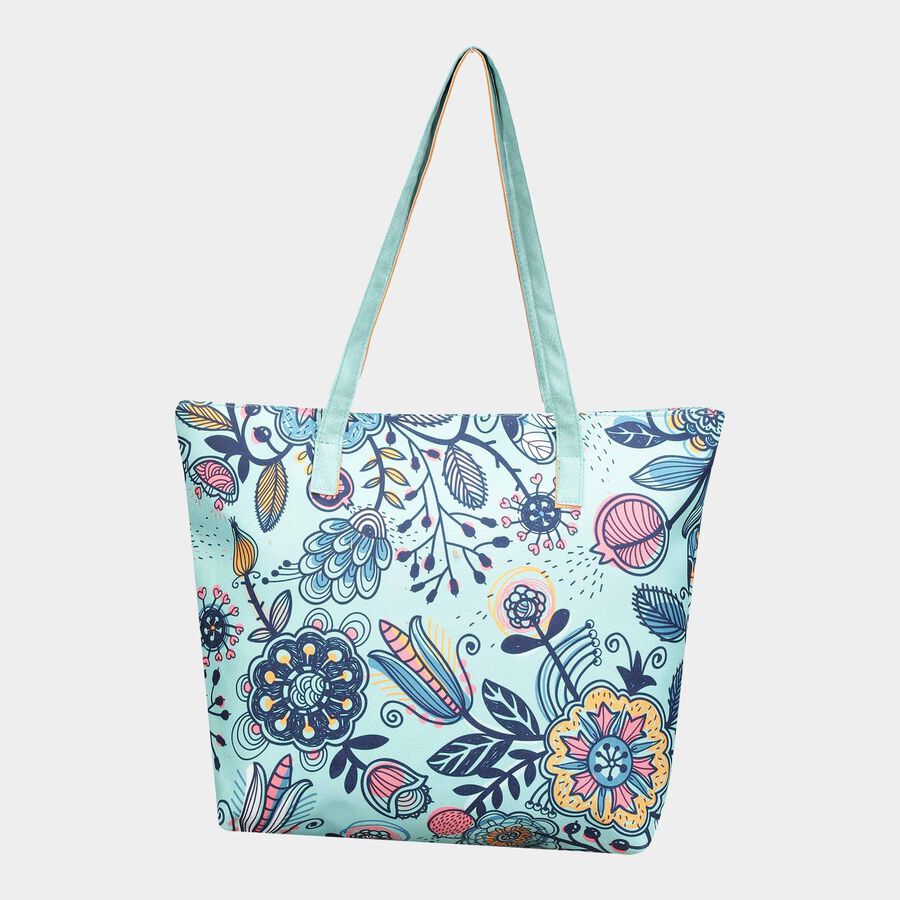 Women's Printed Canvas Shopping Bag, Medium, , large image number null