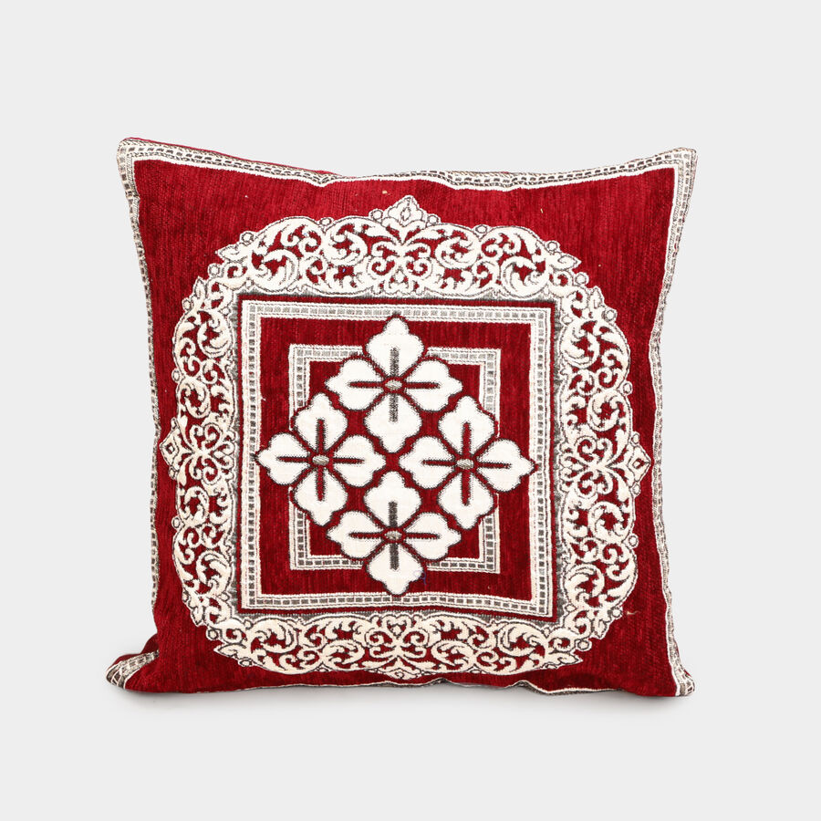 Maroon Polyester Cushion Cover, , large image number null
