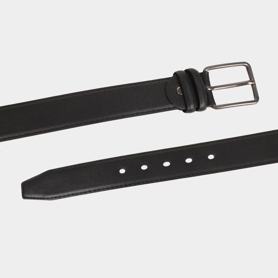 Men's Black Polyurethane Formal Belt, , large image number null