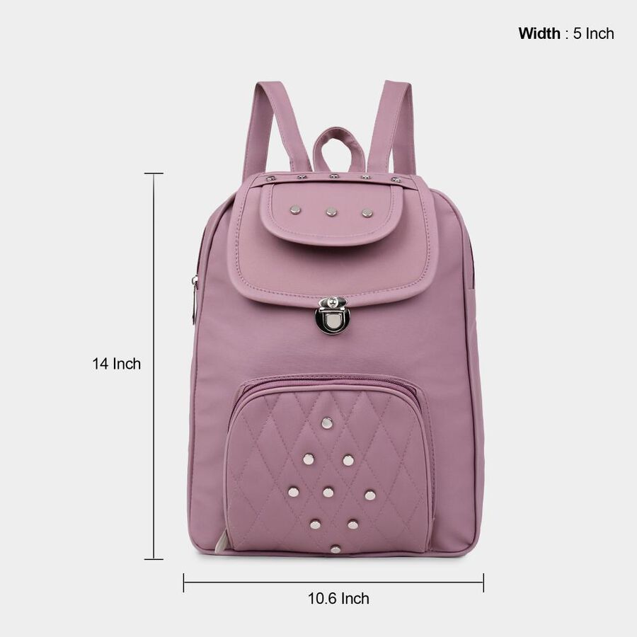 Women's Embellished Polyurethane Backpack, , large image number null