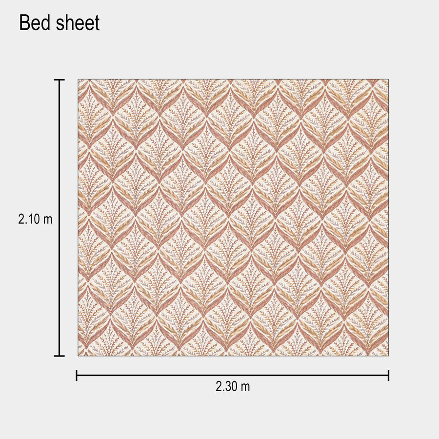 120 GSM Brown Polycotton Double Bedsheet, , large image number null