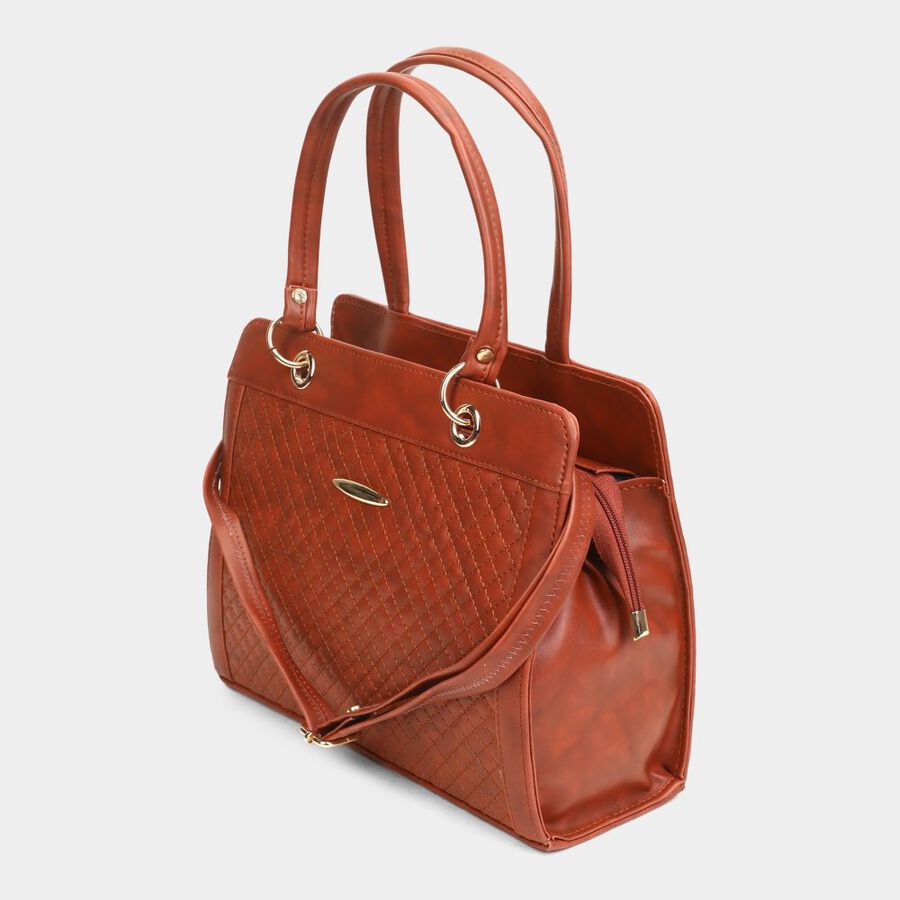 Women's Beige Polyurethane Tote Bag, , large image number null