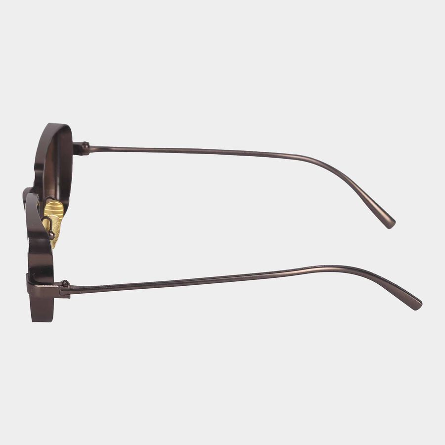 Men's Metal Gradient Rectangle Sunglasses, , large image number null