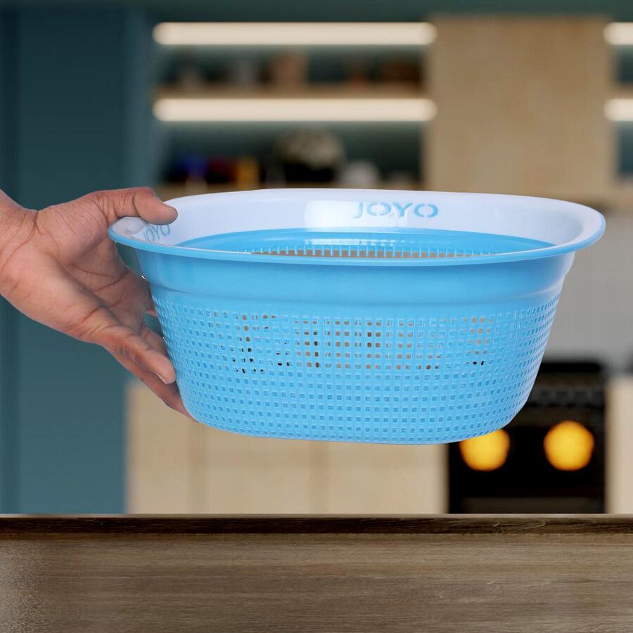 Blue Plastic Basket, , large image number null