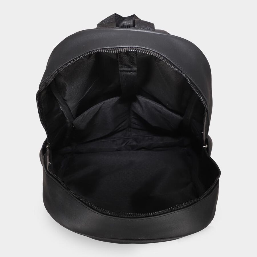 Black PU Backpack, , large image number null