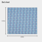 120 GSM Blue Microfiber Double Bedsheet, , small image number null