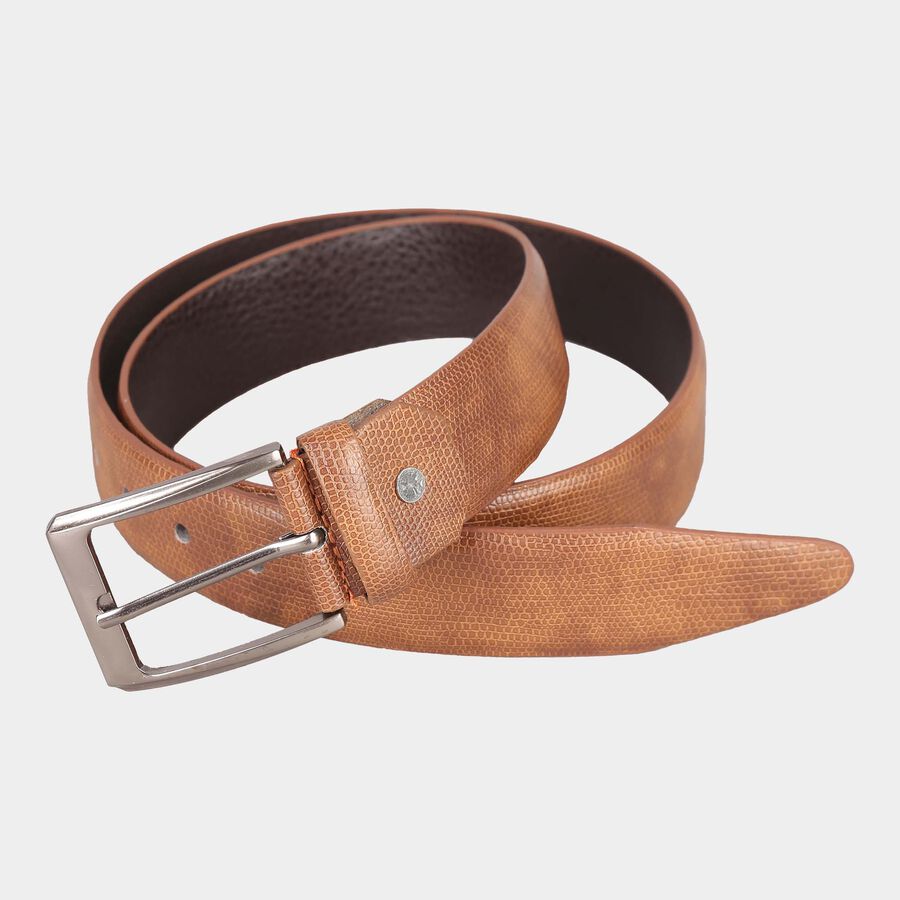 Men's Tan Polyurethane Casual Belt, , large image number null