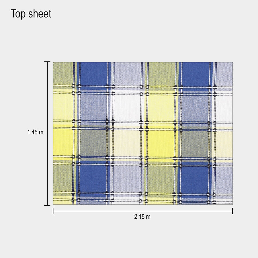 Yellow Polycotton Single Bedsheet, , large image number null