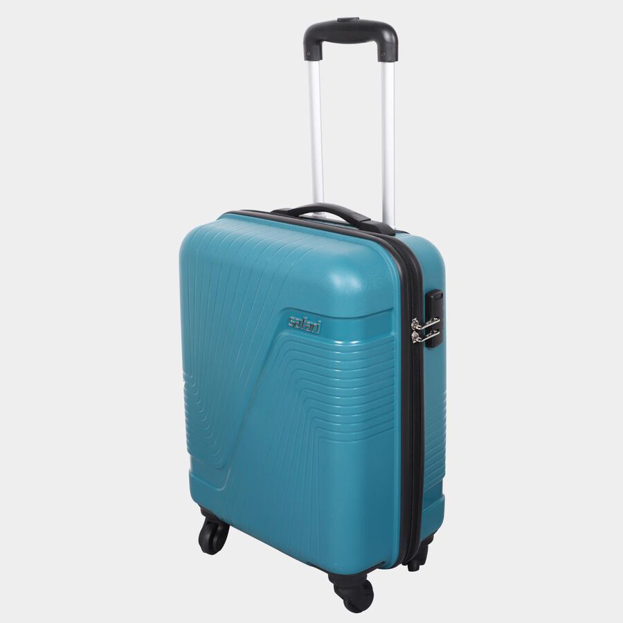 4-Wheel Light Blue PVC Matee Hard Case Trolley, Small, , large image number null
