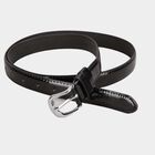 Women's Black Polyurethane Belt, , small