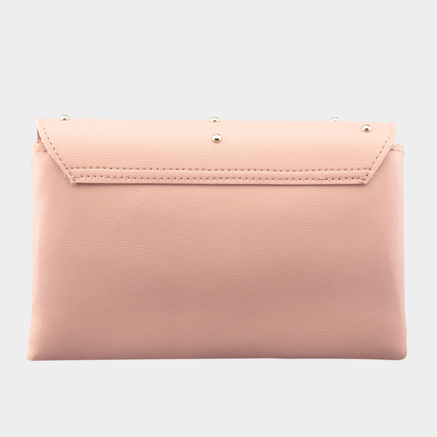 Women's Pink Polyurethane Sling Bag, , large image number null