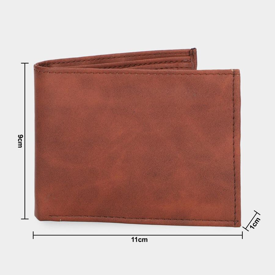 Men's Brown PU Wallet, , large