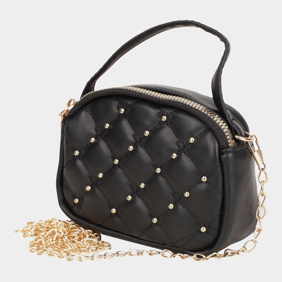 Women's Polyurethane Zipper Sling Bag, , large image number null