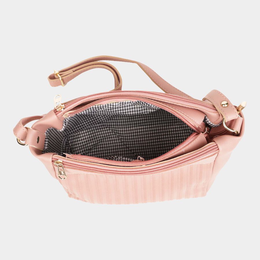 Women's Polyurethane Envelope/Zipper Sling Bag, , large image number null