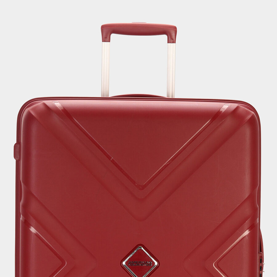 8-Wheel Maroon Polypropylene Hard Case Trolley, Medium, , large image number null