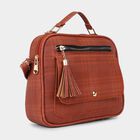 Women's Tan Polyurethane Sling Bag, , small image number null