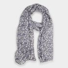 Women's White Viscose Scarf, , small image number null