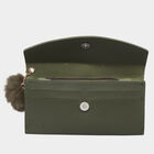 Women's Olive Polyurethane Hand Pouch, , small image number null