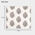 Pink Cotton Double Bedsheet with Pillow Cover, , small