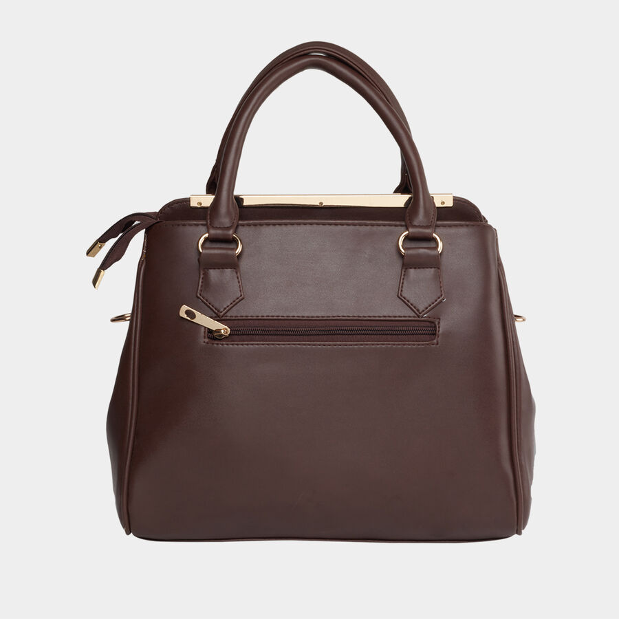 Women's Brown Polyurethane Tote Bag, , large image number null