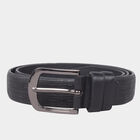 Men's Black Polyurethane Casual Belt, 38 in. Waist, , small image number null