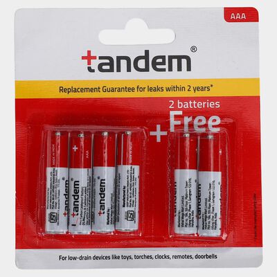 AAA Zinc Carbon Batteries 4+2 pack