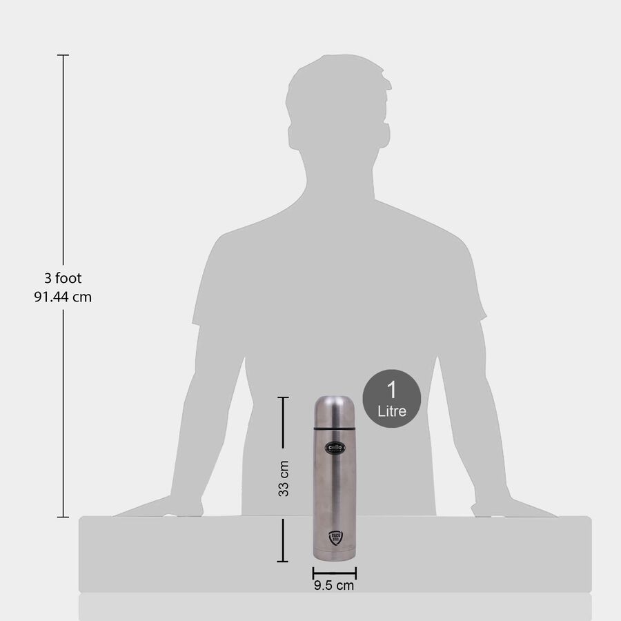1 L Stainless Steel Insulated Bottle, Bullet Flask, , large image number null