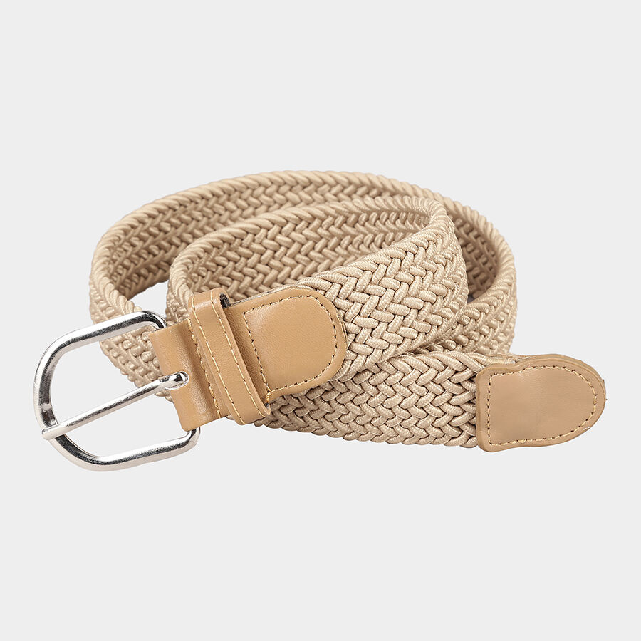 Women's Beige Nylon And Polyester Belt, , large image number null