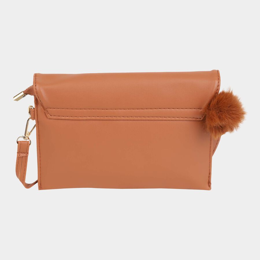 Women's Polyurethane Zipper Sling Bag, , large image number null