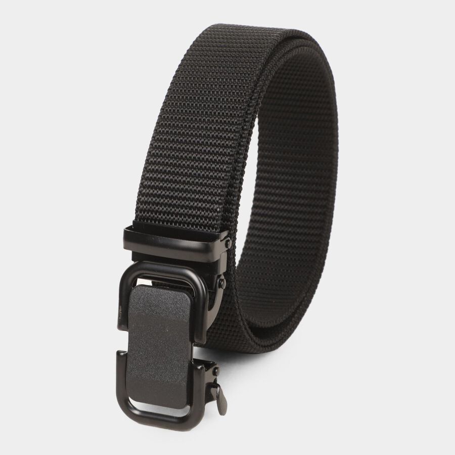 Men's Black Polyurethane Casual Belt, , large image number null