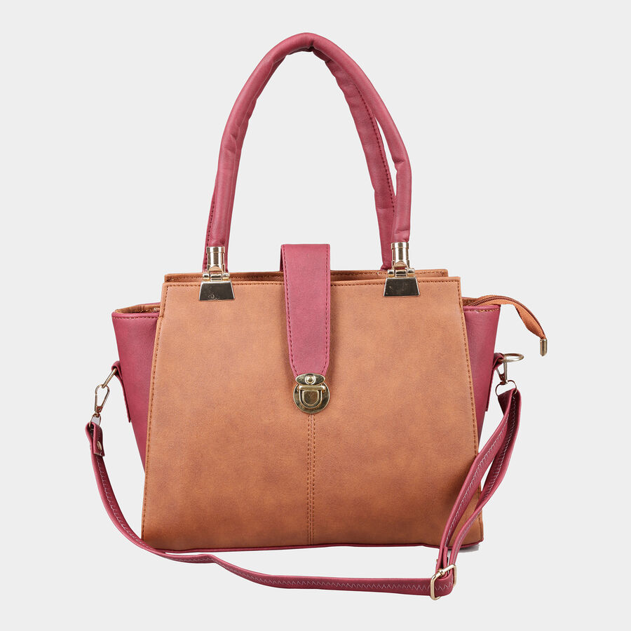 Women's Tan Polyurethane Hand Bag, , large image number null