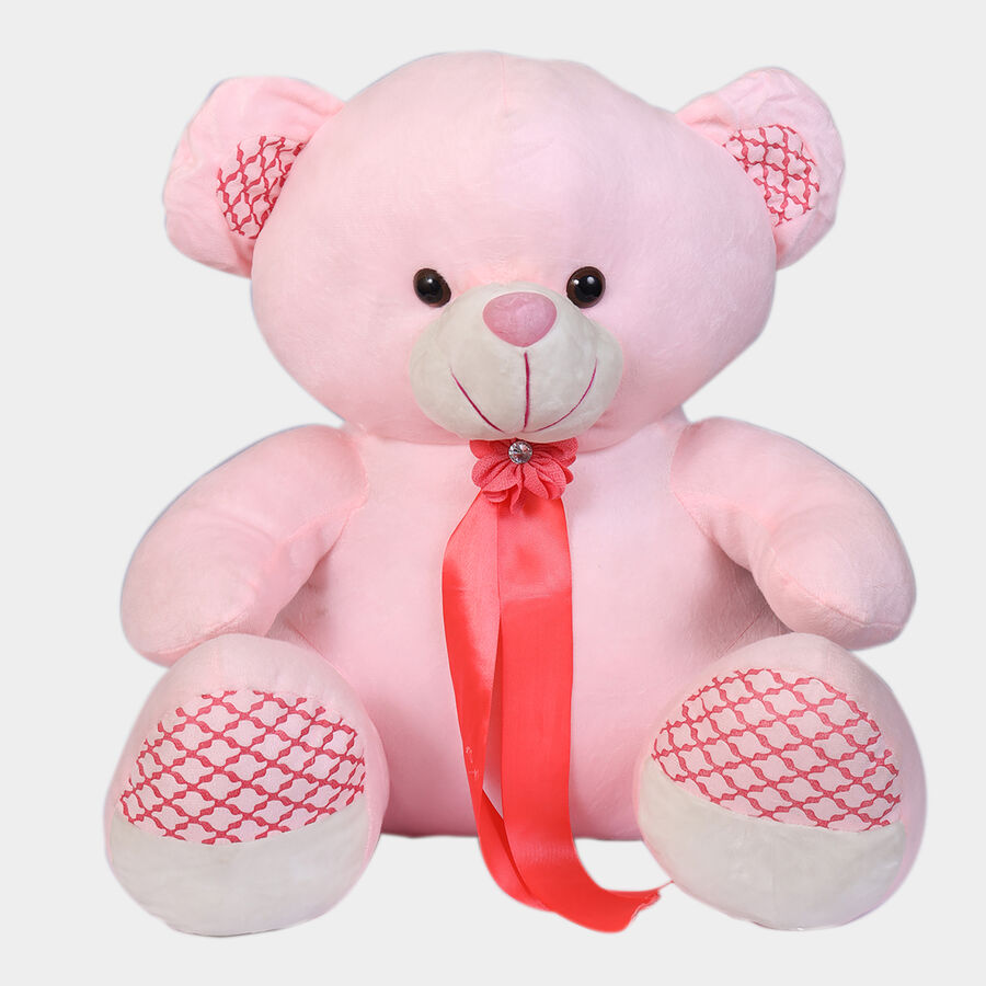 Large Huggable Teddy Bear With Bow, , large image number null