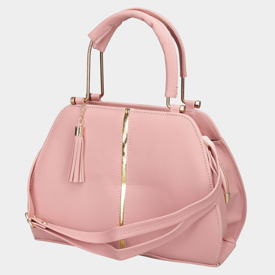 Women Embroidered Peach Handbag, , large image number null