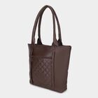Women's Brown Pu Hand Bag , , small