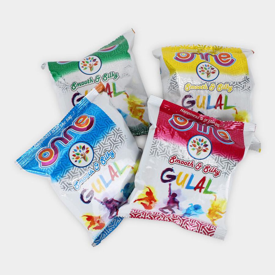 100g Holi Color|Gulal Set of 4, , large
