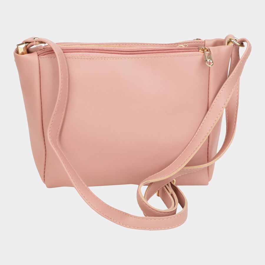 Women's Polyurethane Envelope/Zipper Sling Bag, , large image number null