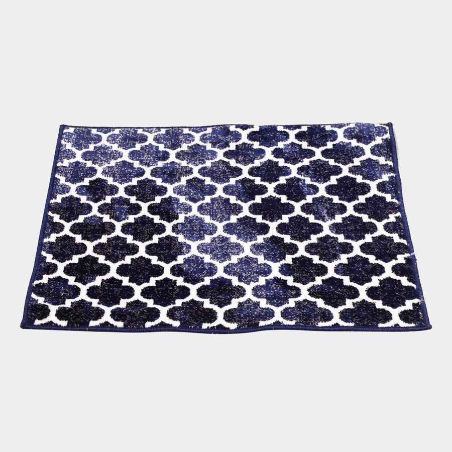Blue Polyester Pooja Mat, , large